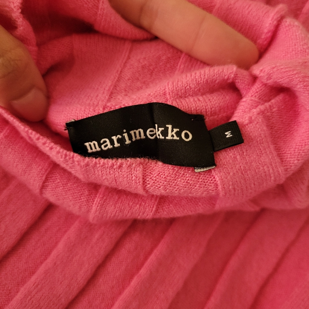 Marimekko Vibrant Pink Turtleneck Sweater - Picture 3 of 4